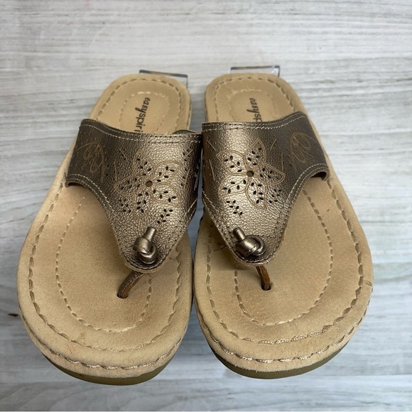 Easy Spirit Dream Big Bronze Leather Slip On Confort Sandals Women’s size 8.5 - Picture 7 of 14